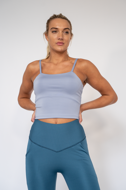 Sunny Strappy Tank Top light blue XS S M L XL