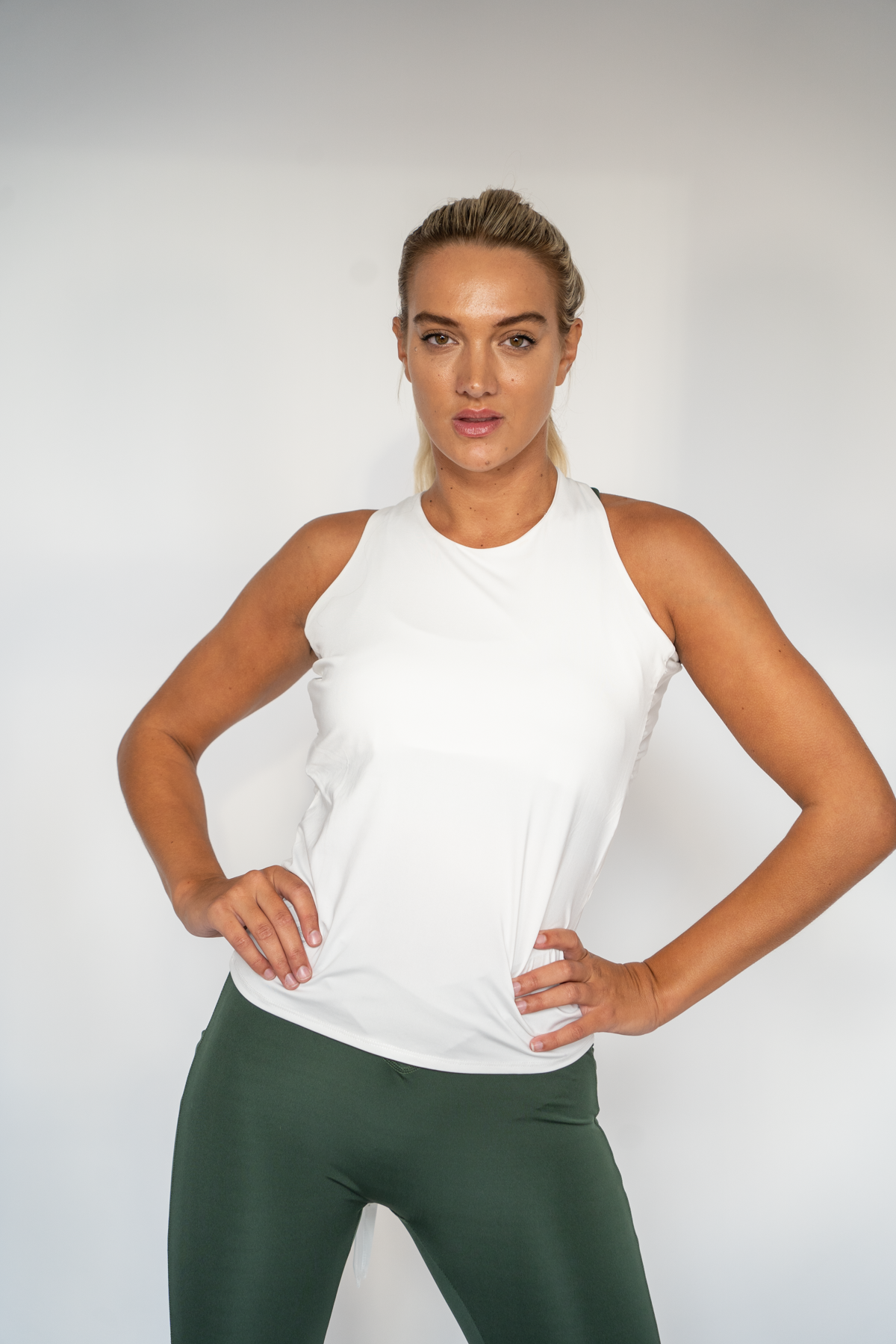 Serena Tie Back Tank Top White XS S M L XL