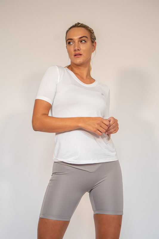 V-neck training T-shirt White XS S M L XL