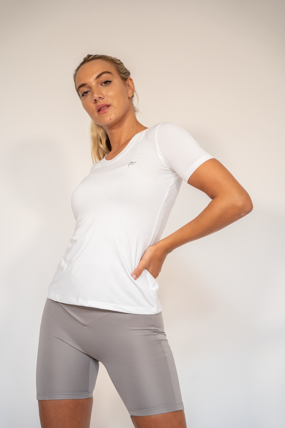 V-neck training T-shirt White XS S M L XL