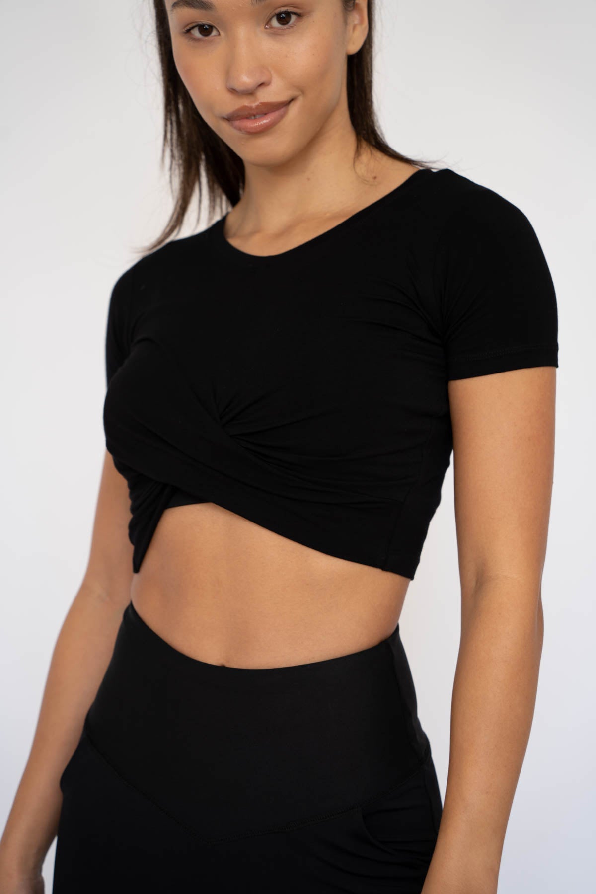 Kory Twisted Crop Top Black XS S M L XL