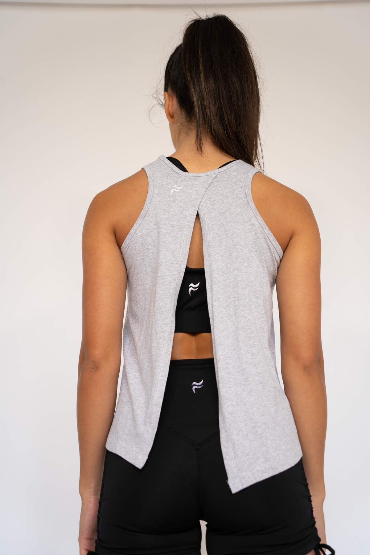 Hebe Tie Back Tank Top ultimate grey XS S M L XL