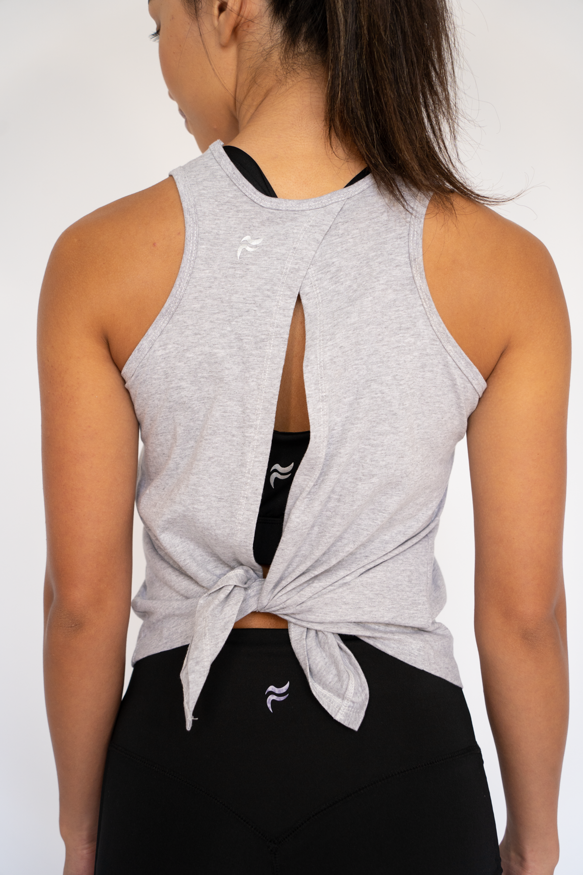Hebe Tie Back Tank Top ultimate grey XS S M L XL