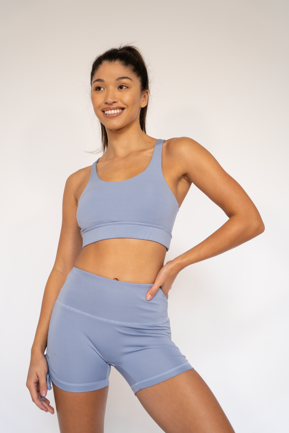 Yarra Racerback Sports Bra light blue XS S M L XL