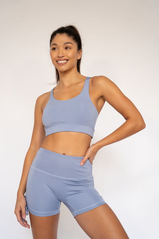 Yarra Racerback Sports Bra light blue XS S M L XL