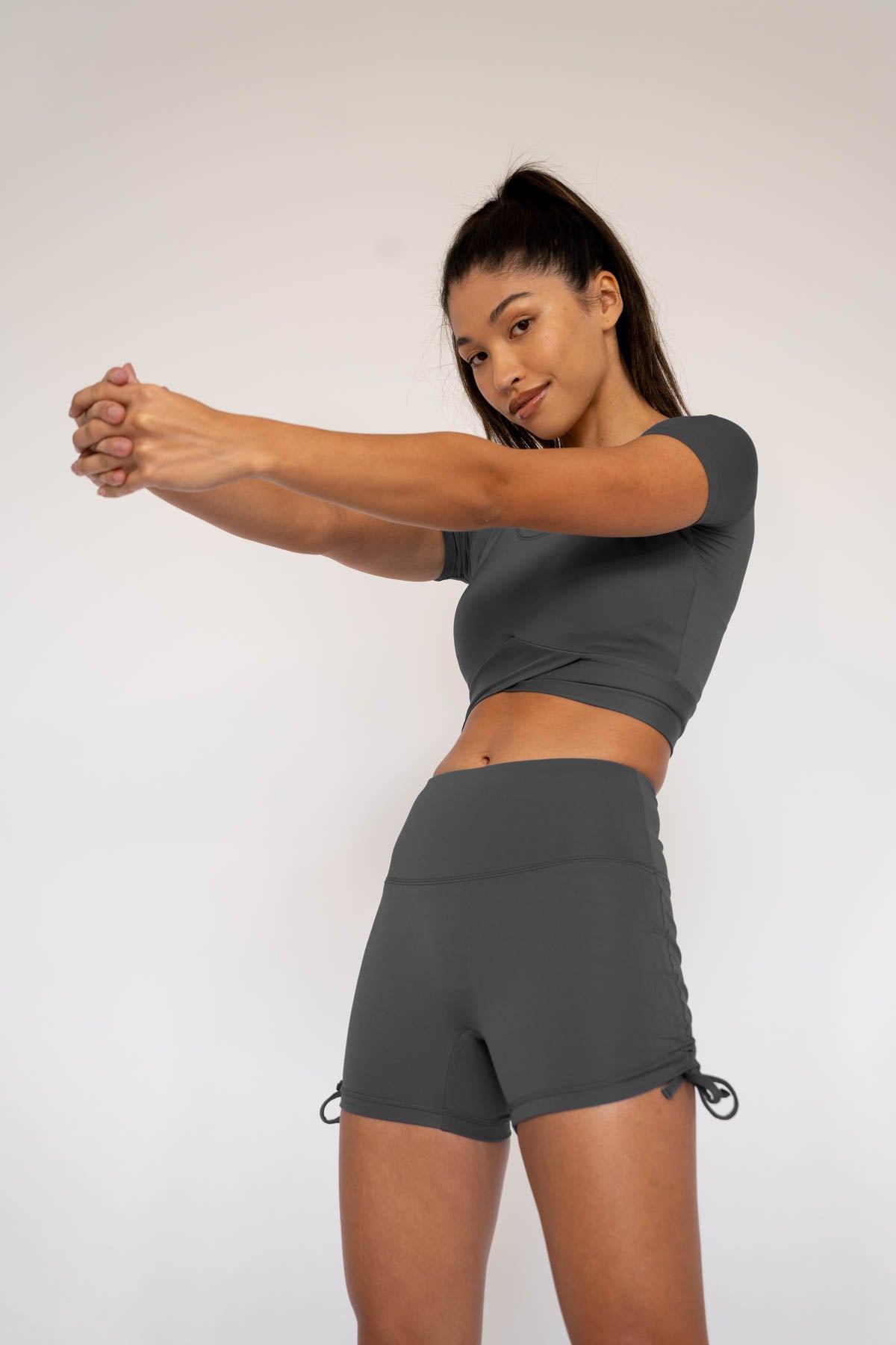 Pickleball Crossover Hem Crop Top