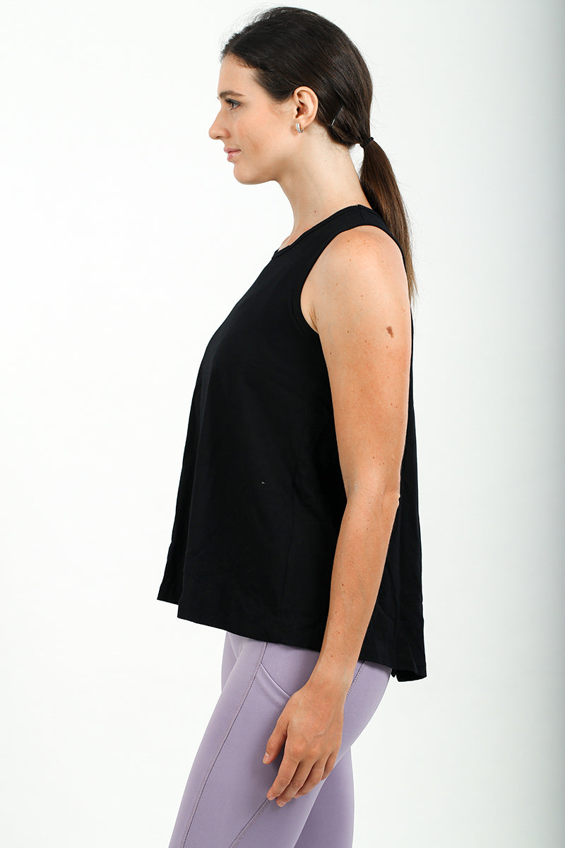Hebe Tie Back Tank Top Black XS S M L XL