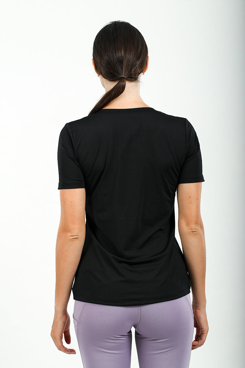V-neck training T-shirt Black XS S M L XL
