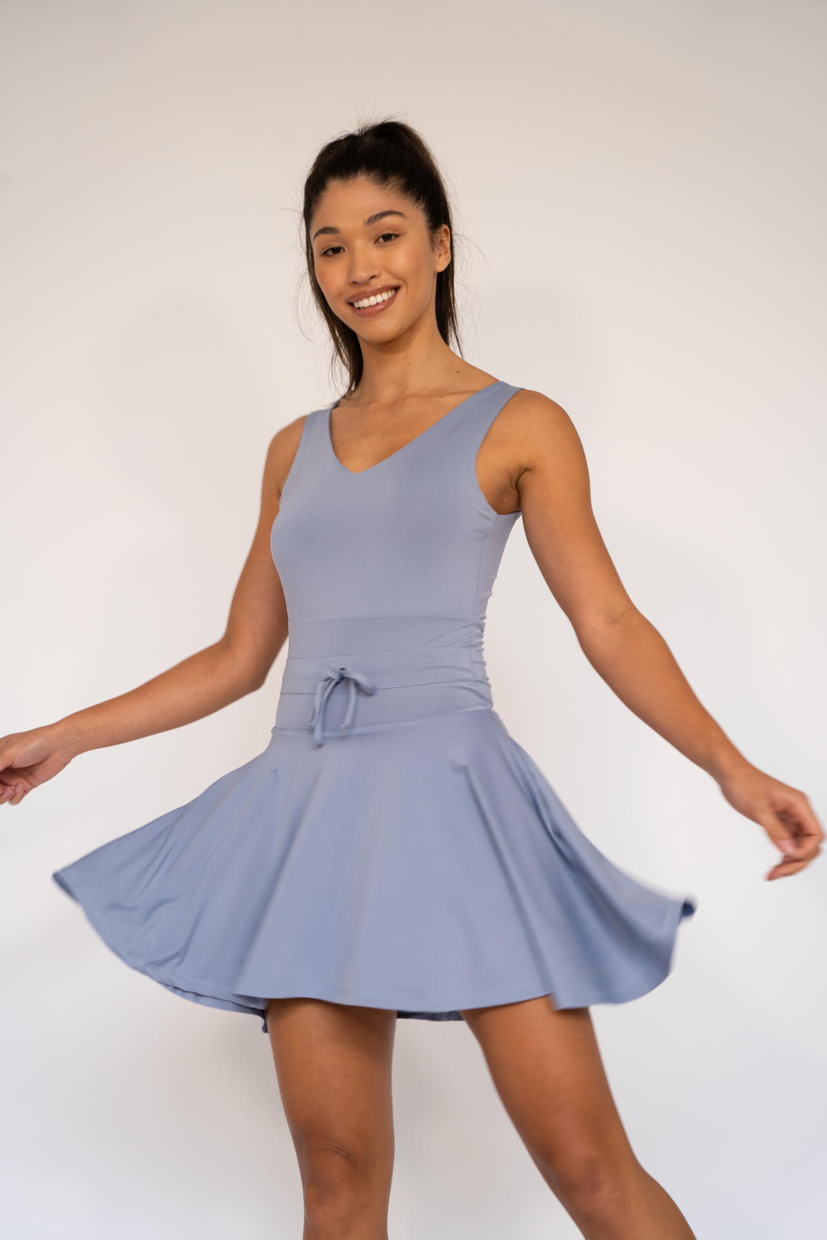 Jadine Flare Dress light blue XS S M L XL