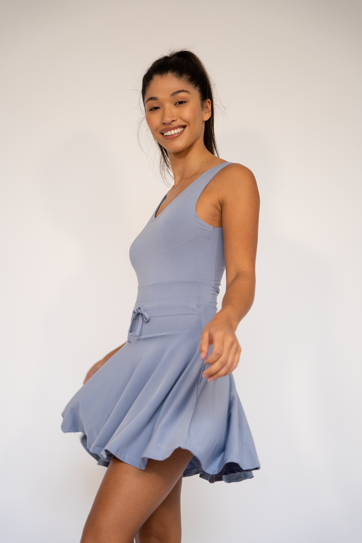 Jadine Flare Dress light blue XS S M L XL
