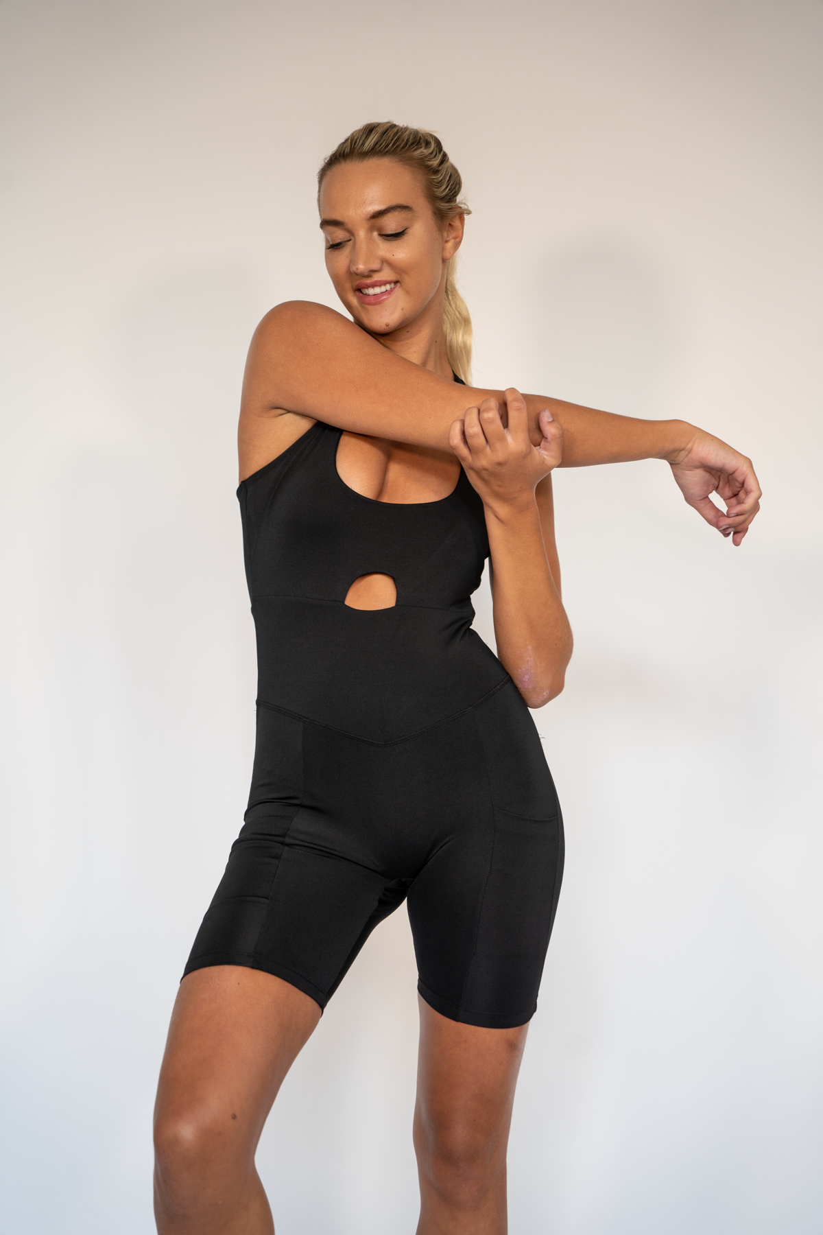 Teri Short Bodysuits Black XS S M L XL