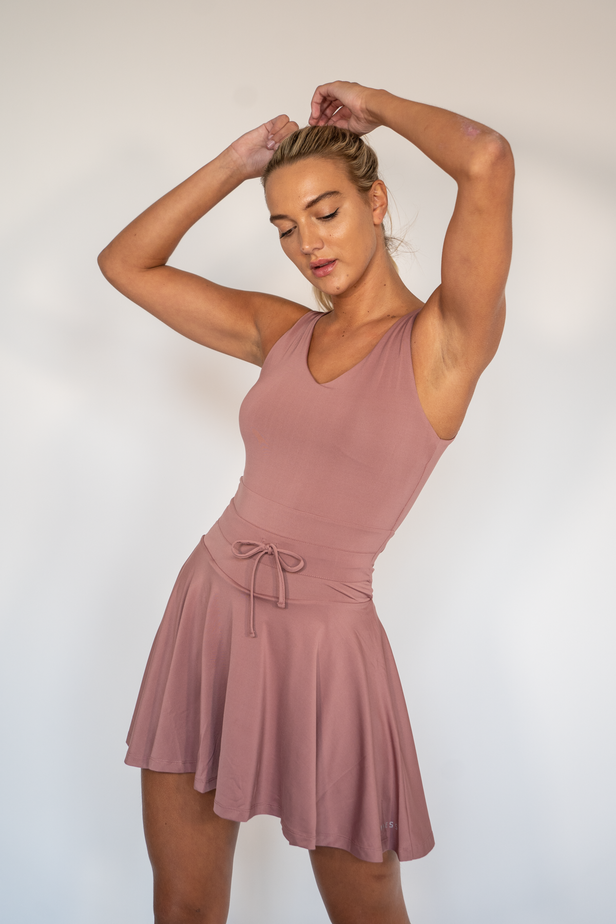 Jadine Flare Dress Dusty rose XS S M L XL