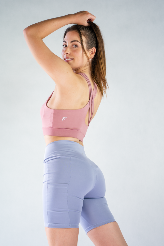 Alicia Asymmetrical Sports bra Dusty rose XS S M L XL
