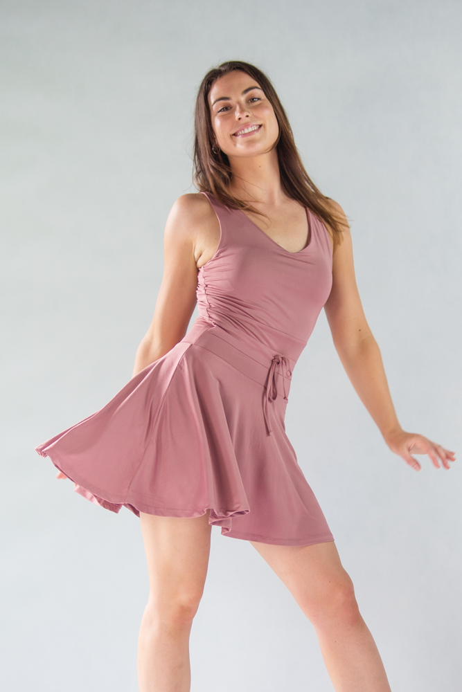 Jadine Flare Dress Dusty rose XS S M L XL