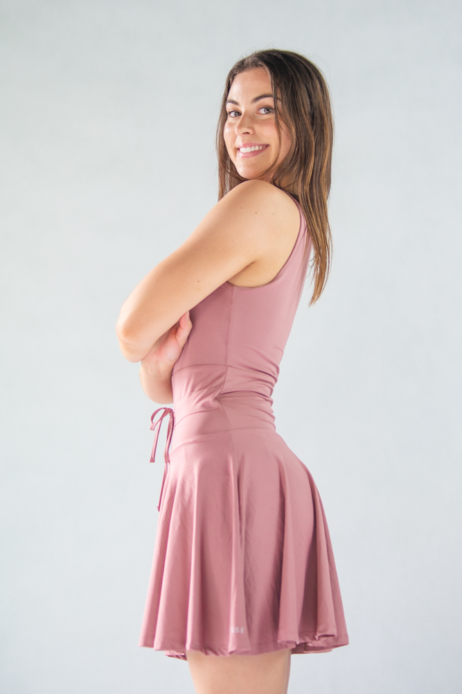 Jadine Flare Dress Dusty rose XS S M L XL