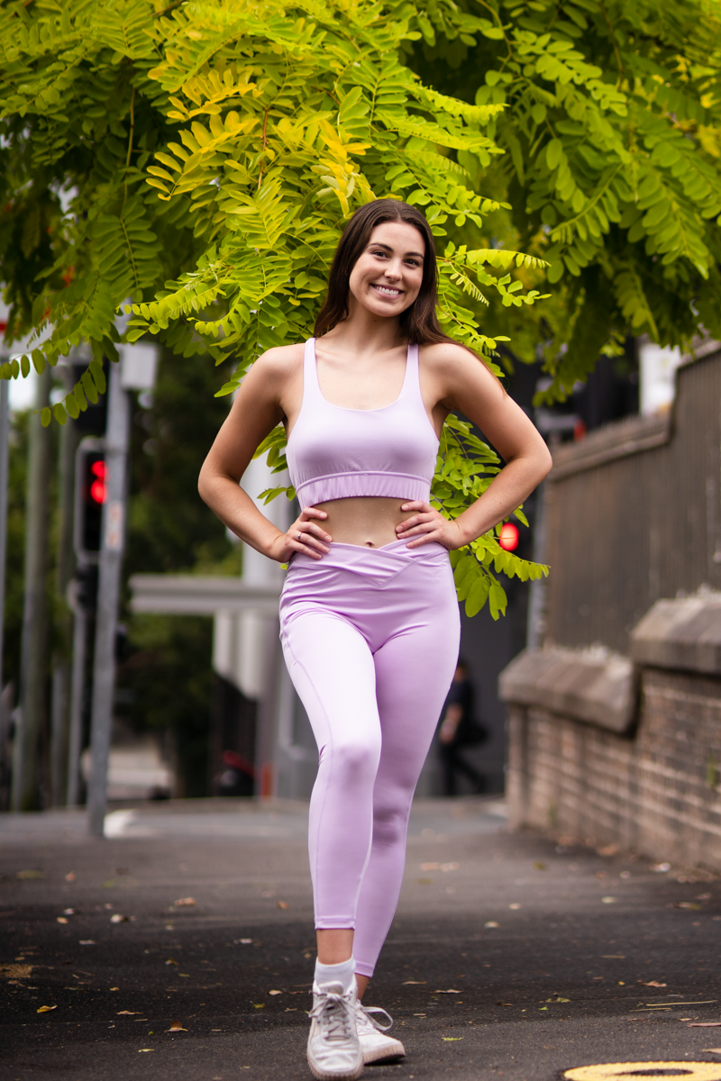 Yarra Racerback Sports Bra Pastel pink XS S M L XL