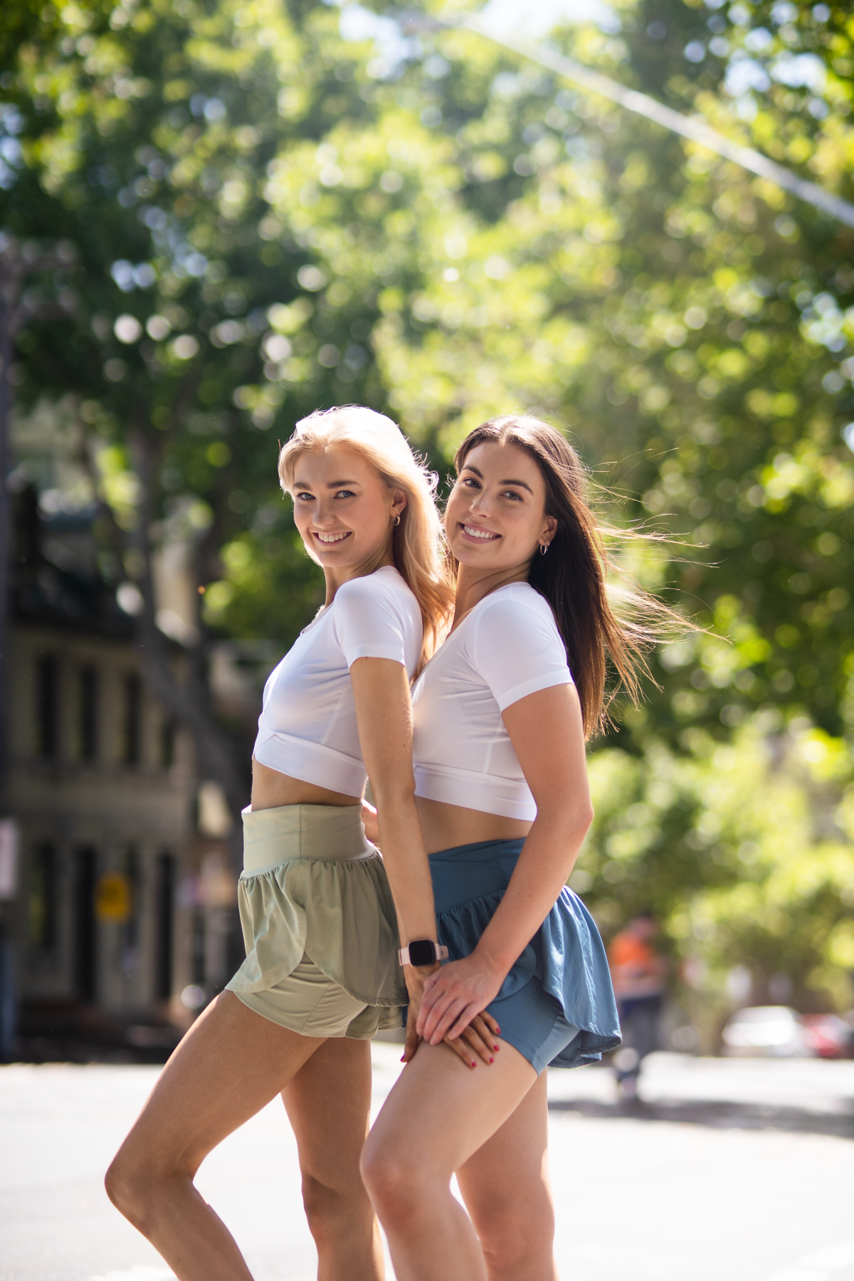 Jada Crossover Hem Crop Top White XS S M L XL