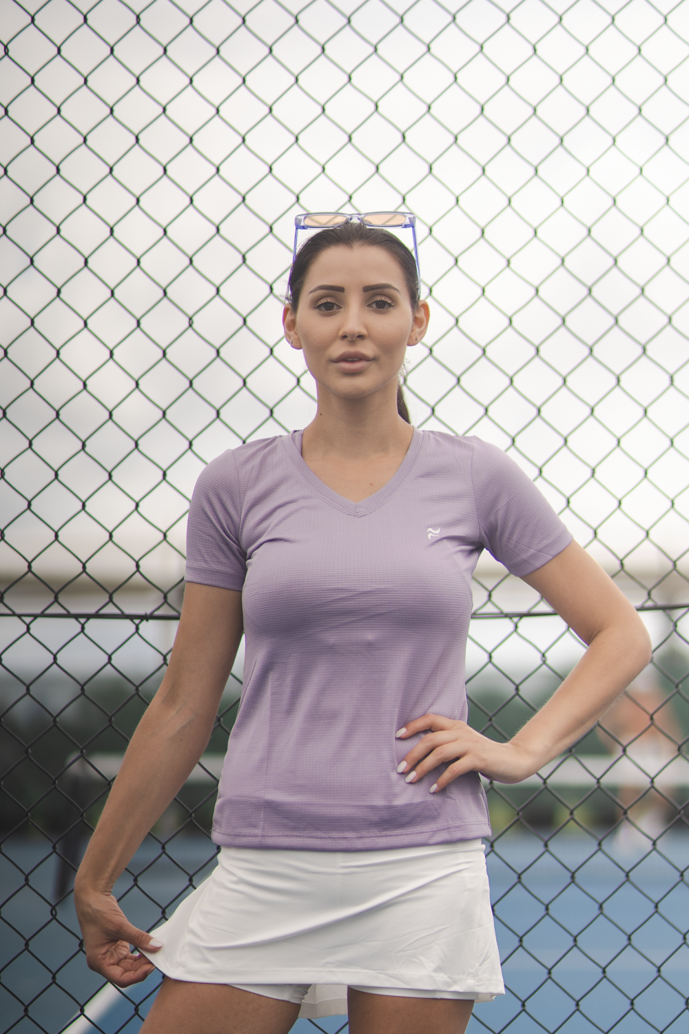 V-neck training T-shirt Heirloom lilac XS S M L XL