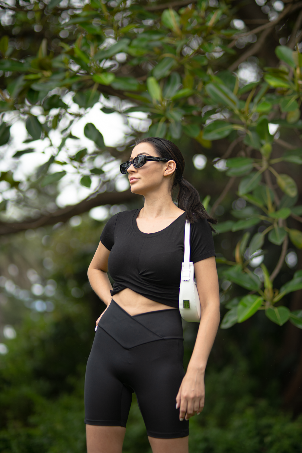 Dione Crossover Biker Shorts Black XS S M L XL