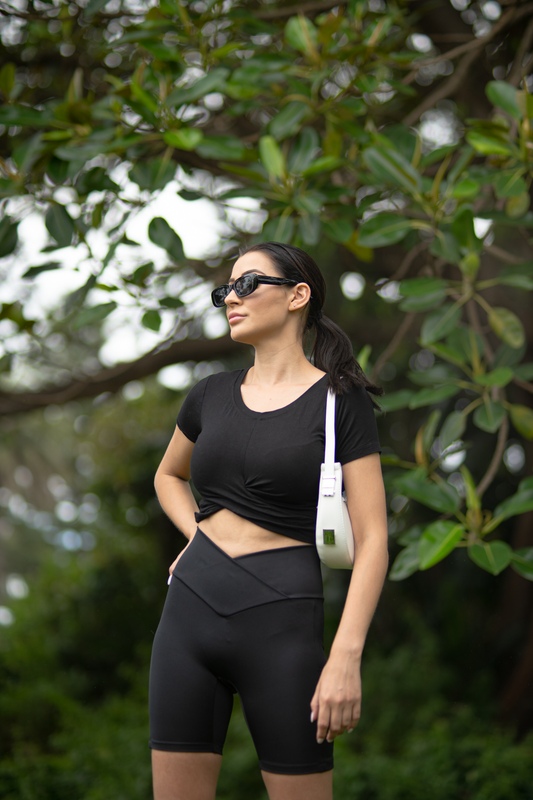 Dione Crossover Biker Shorts Black XS S M L XL