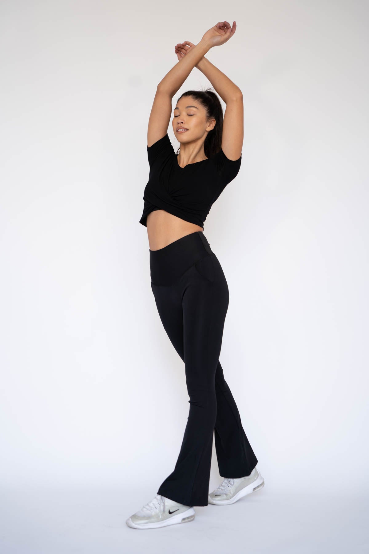 Mia Flare Leggings Black XS S M L XL