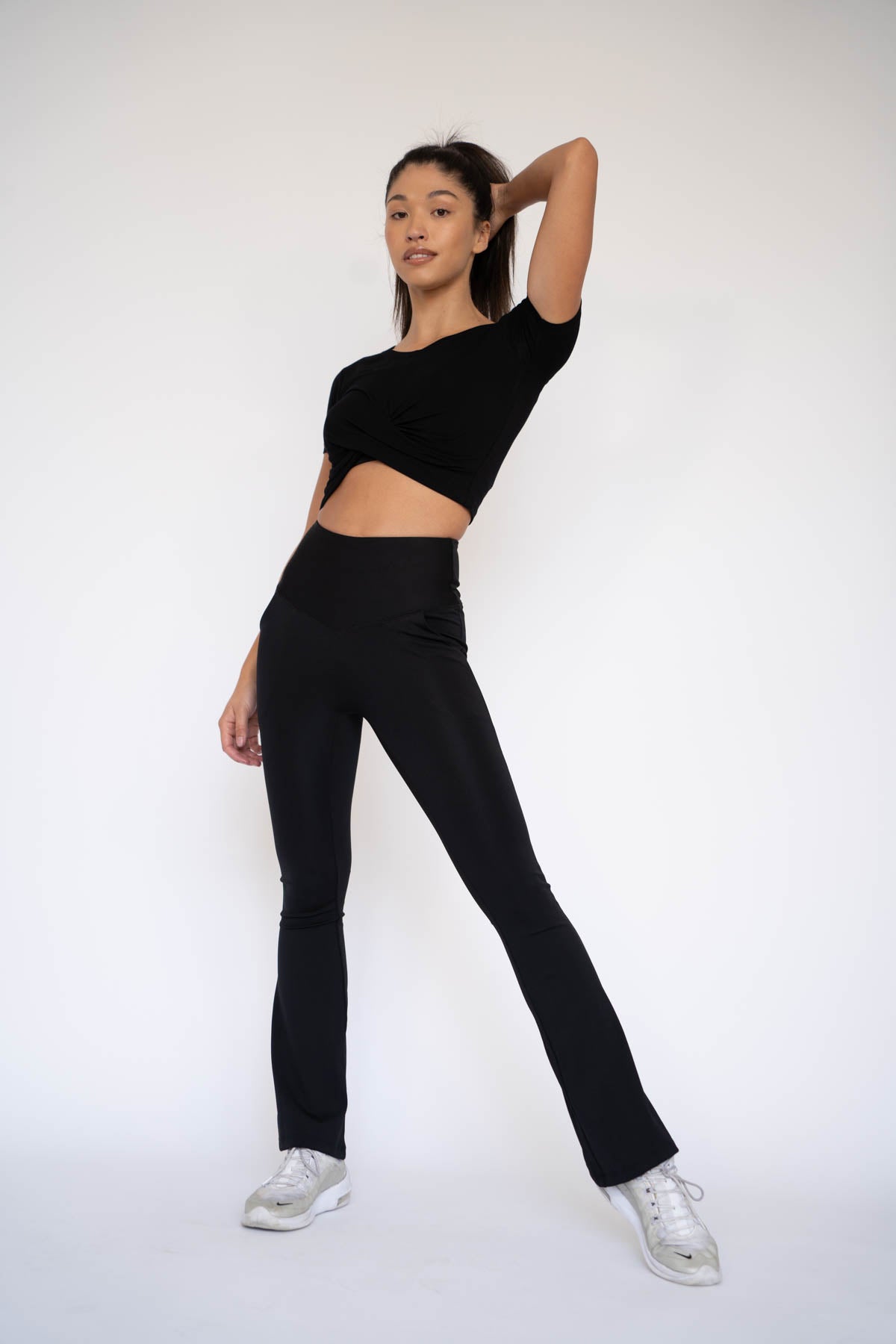 Mia Flare Leggings Black XS S M L XL
