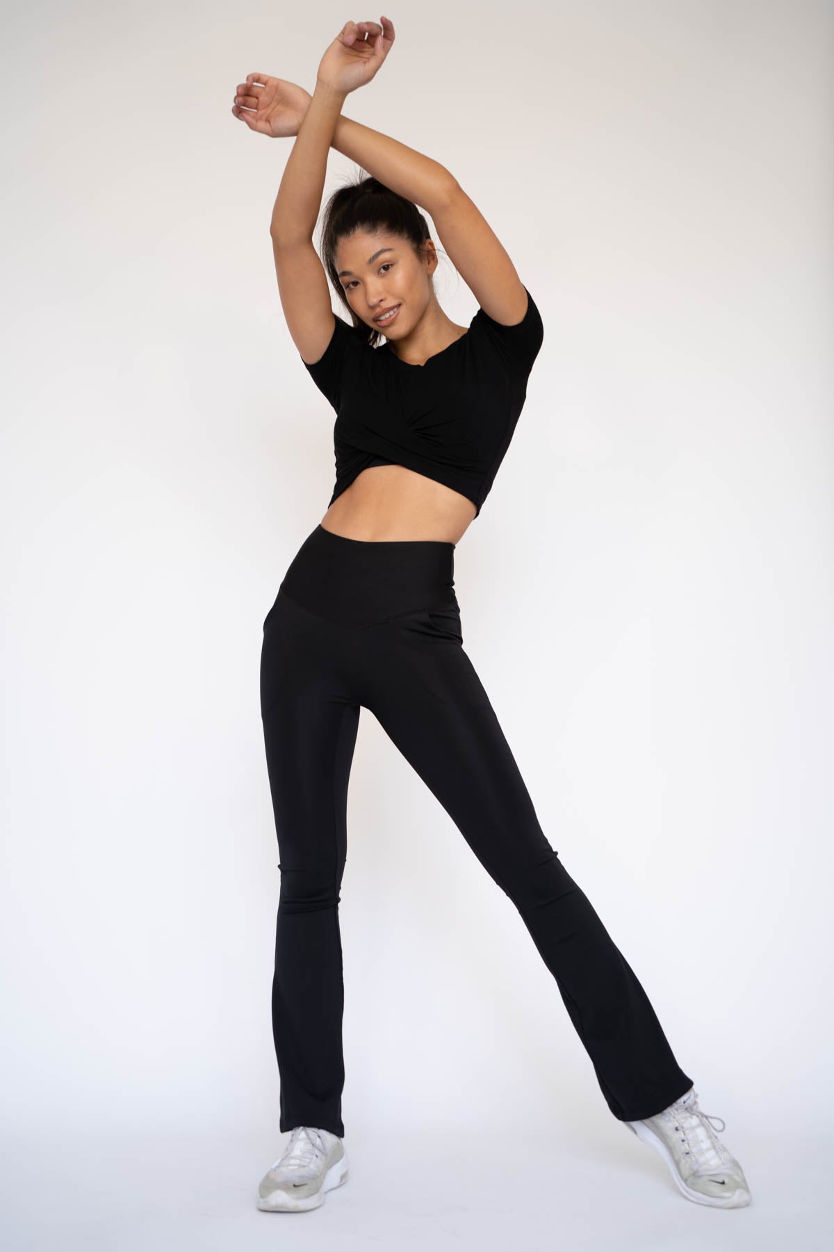 Mia Flare Leggings Black XS S M L XL
