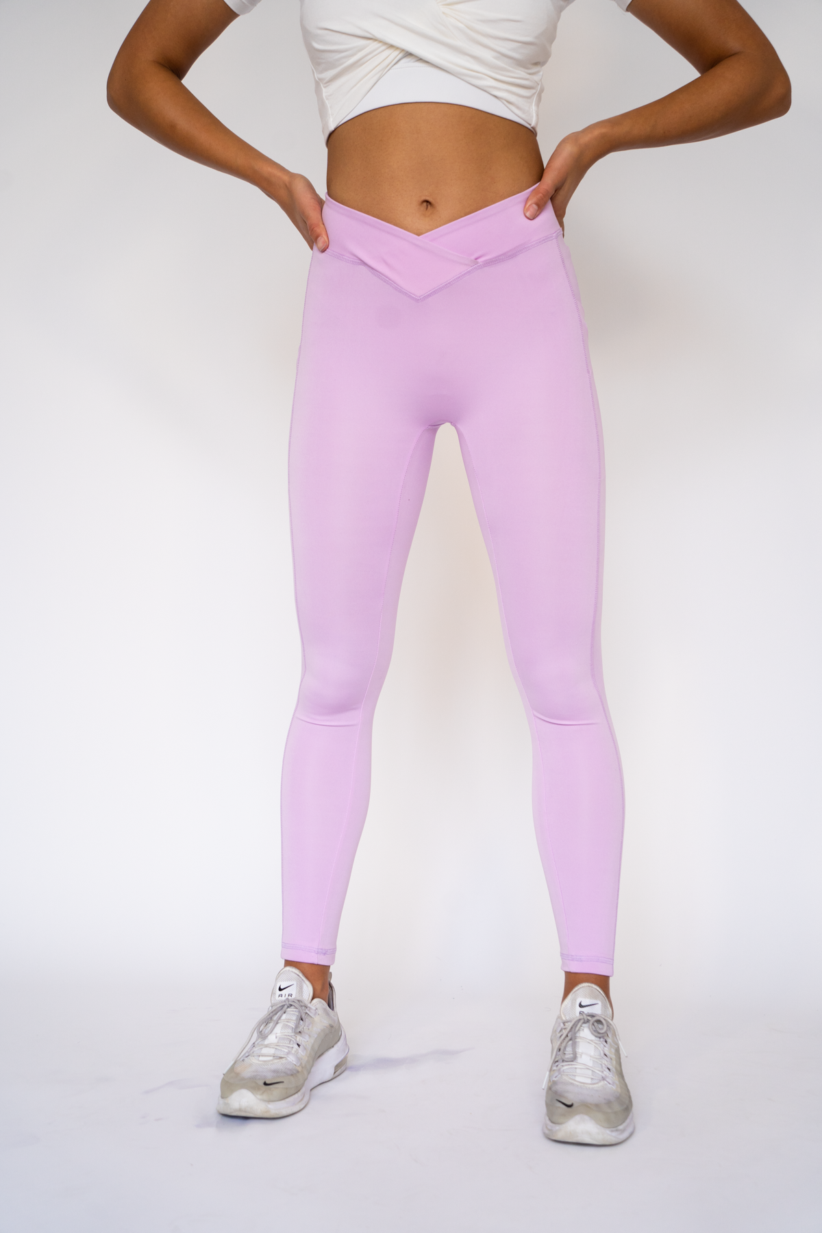 Kiara Crossover Leggings Pastel pink XS S M L XL