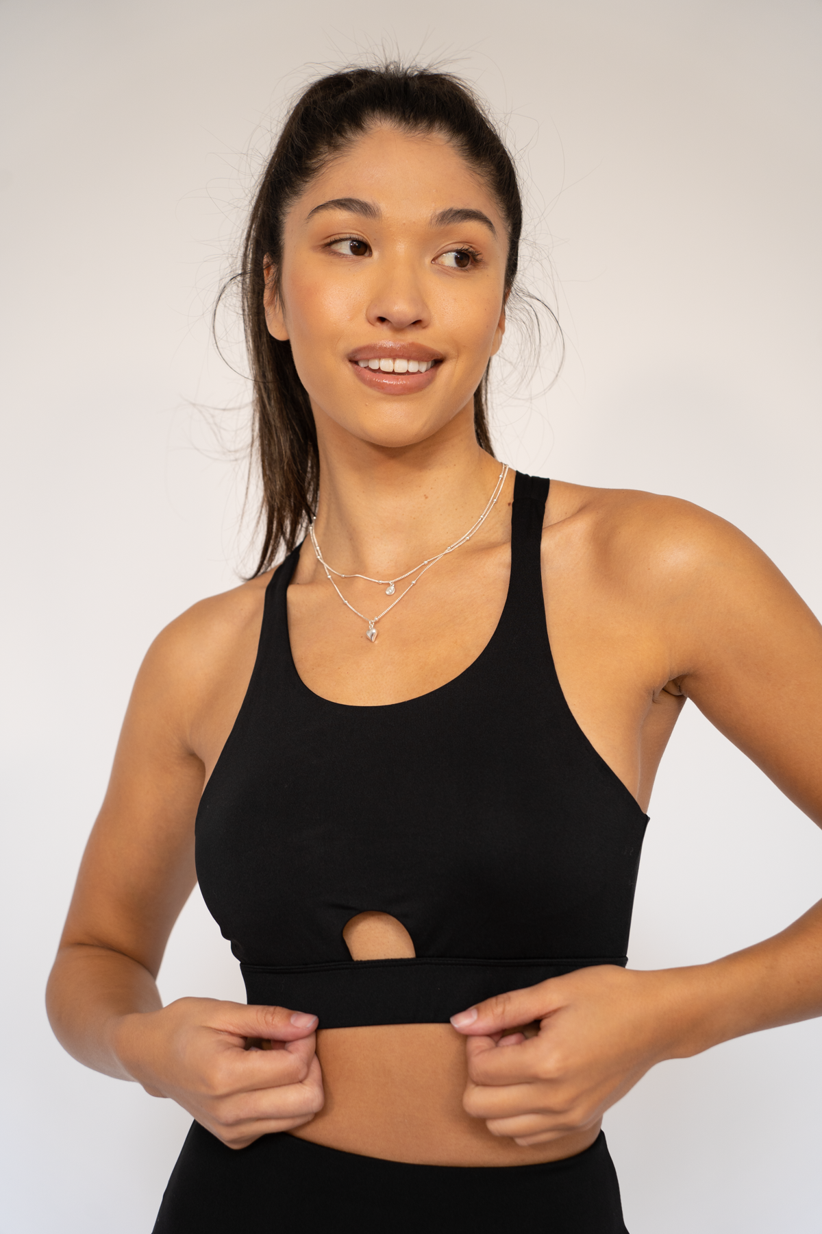 Lilly Strappy Sports bra Black XS S M L XL
