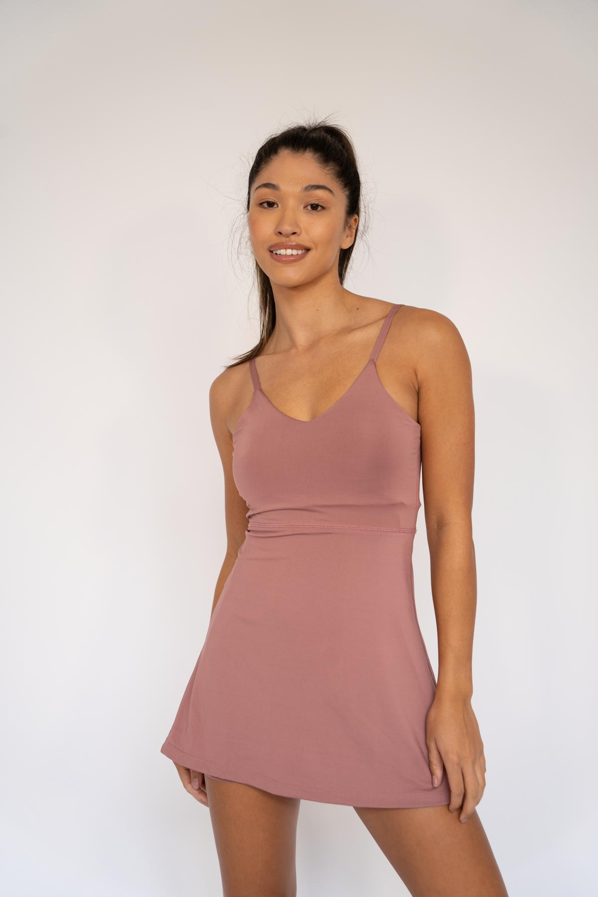 Jade Strappy Dress Dusty rose XS S M L XL