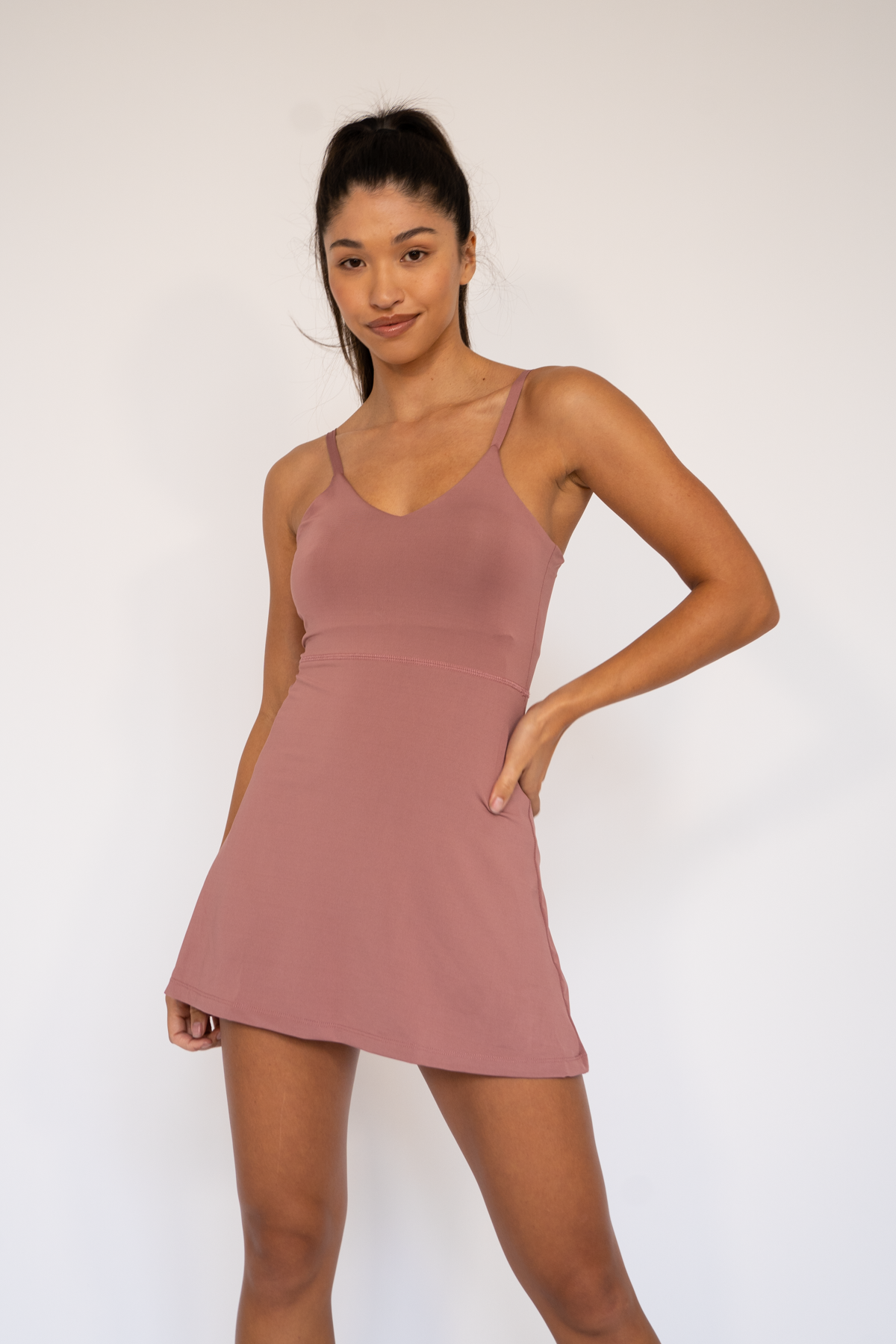 Jade Strappy Dress Dusty rose XS S M L XL