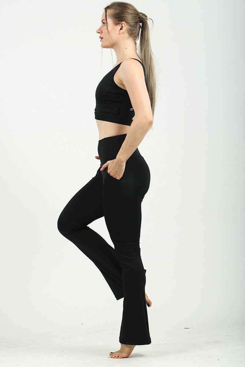 Mia Flare Leggings   Black XS S M L XL