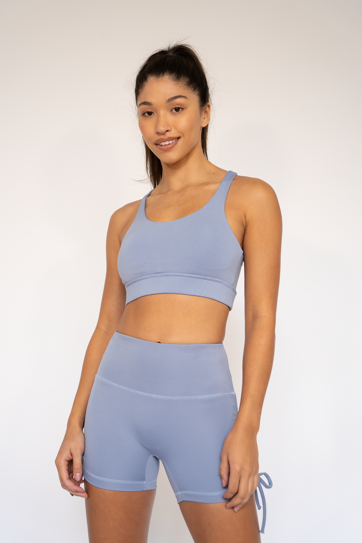 Yarra Racerback Sports Bra light blue XS S M L XL